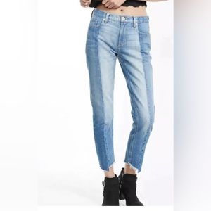 NWT - Express‎ Original Girlfriend Jeans - Raw hem, two tone size 00R